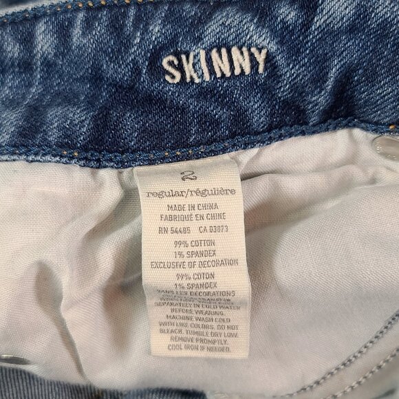 American Eagle Jeans Women 2 28x31 Stretch Skinny Low Rise Denim Medium Wash - Picture 4 of 13